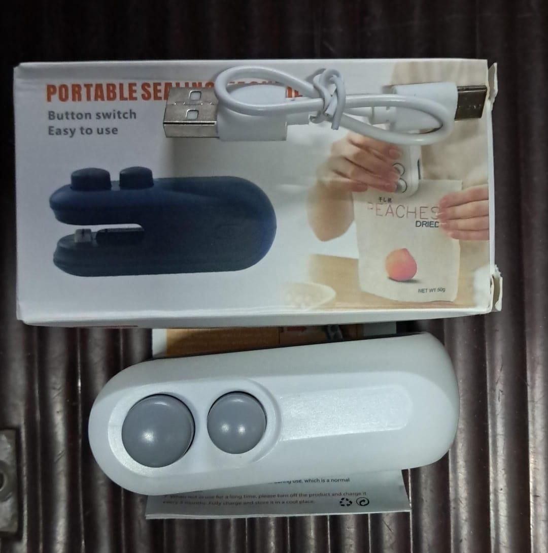 Portable Mini Sealing Machine With Cutter 2 in 1 USB Rechargeable