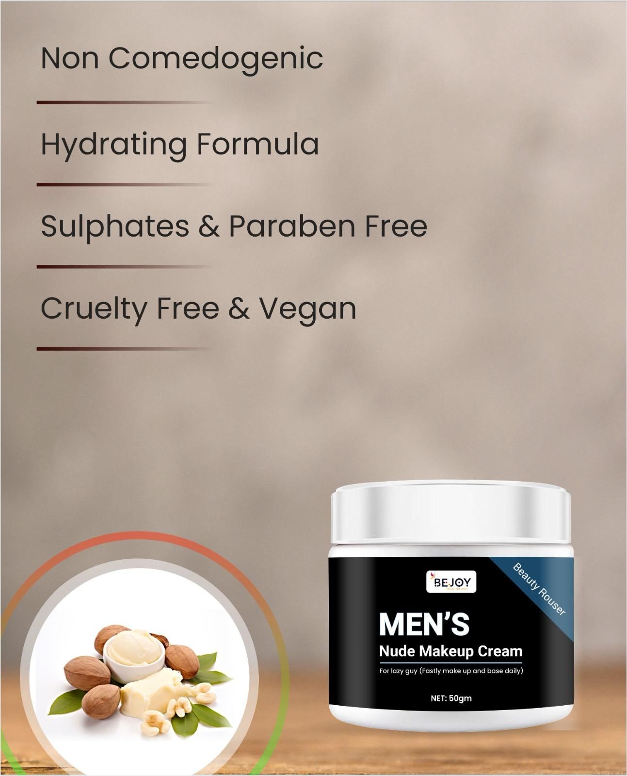 BEJOY Men's Nude Makeup Cream 50gm
