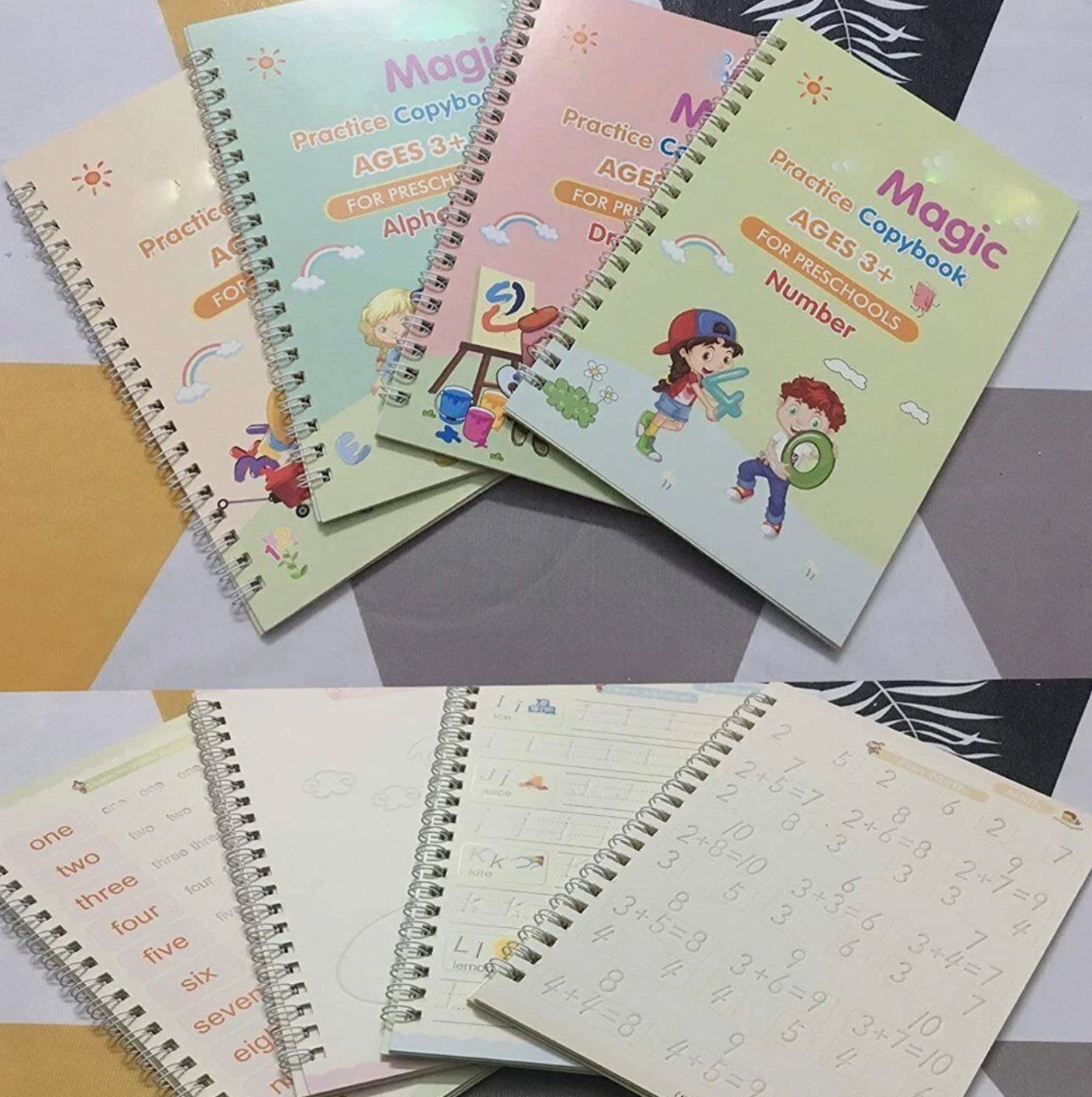 Magic Book Set of 2 ( 8 Book + 20 Refill+2 Pen+2 Grip)