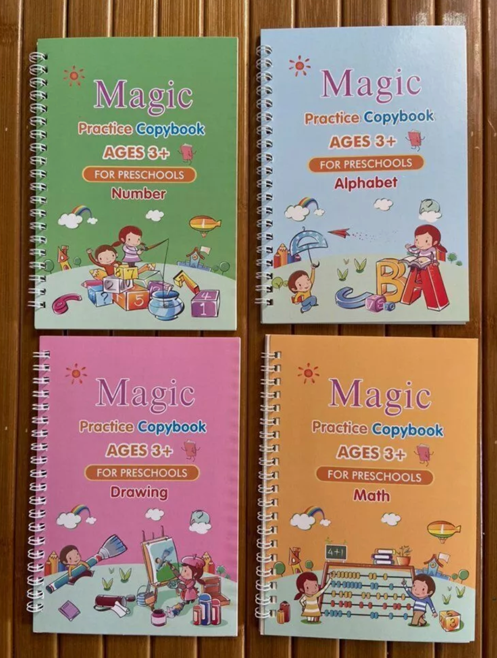 Magic Book Set of 2 ( 8 Book + 20 Refill+2 Pen+2 Grip)