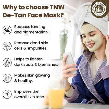 DE-Tan Face Pack for Glowing & Radiant Skin By TNW 50gm