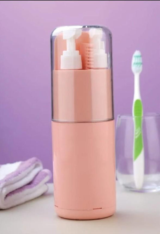 Plastic Toiletries Lotion Shampoo Travel Bottle Portable Travel Cup Kit Set 6 In 1