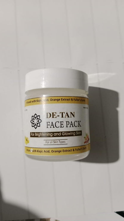 DE-Tan Face Pack for Glowing & Radiant Skin By TNW 50gm