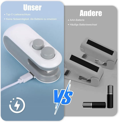 Portable Mini Sealing Machine With Cutter 2 in 1 USB Rechargeable