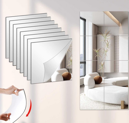 Combo of Oval Shape & Square Shape Mirror (Pack of 2)