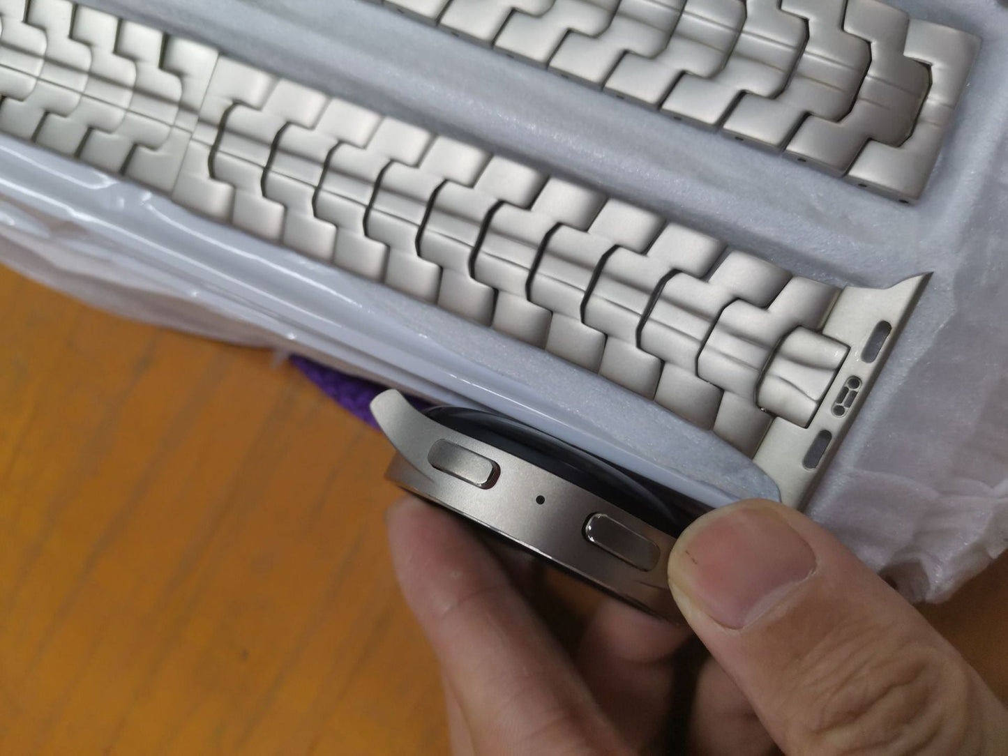 Titanium Alloy Watch Strap - Iron Man Safety Catch Titanium Band Metal Strap